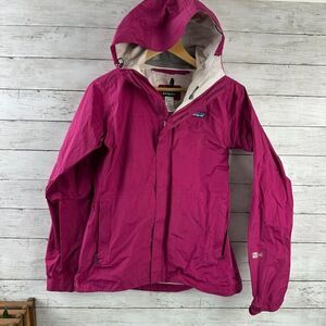 Patagonia Jacket Women Medium Pink H2no Rain Torrentshell Windbreaker‎ Hooded